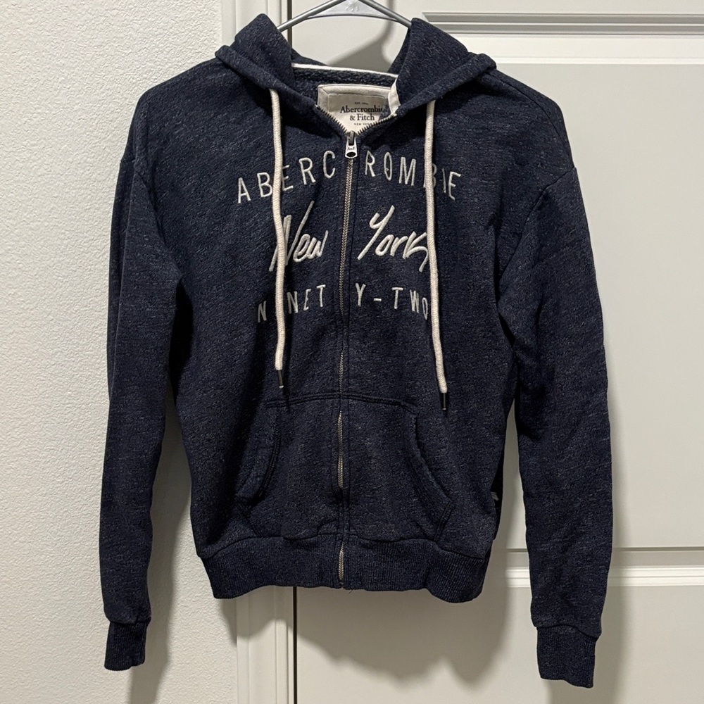 Abercrombie & Fitch Dark Blue Hoodie Jacket